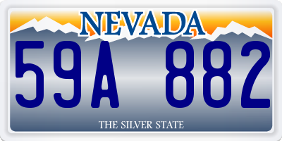 NV license plate 59A882