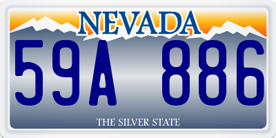 NV license plate 59A886