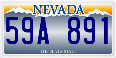NV license plate 59A891