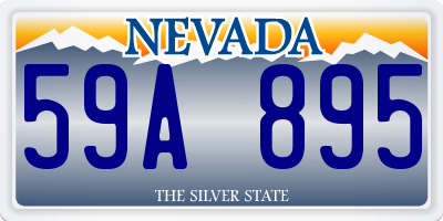 NV license plate 59A895