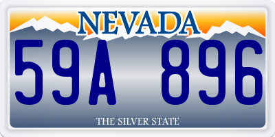 NV license plate 59A896