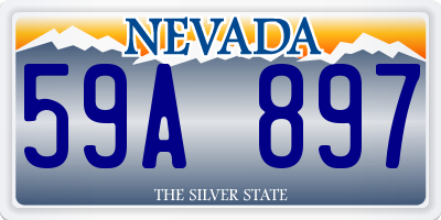 NV license plate 59A897