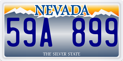 NV license plate 59A899