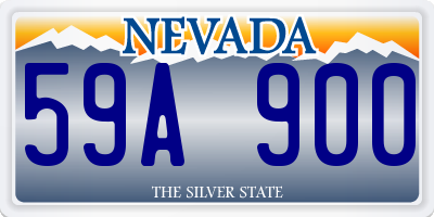 NV license plate 59A900