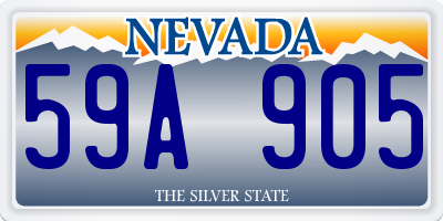 NV license plate 59A905