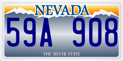 NV license plate 59A908