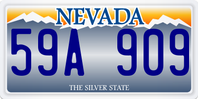 NV license plate 59A909