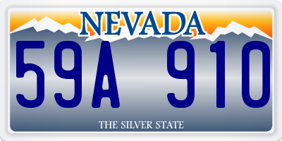 NV license plate 59A910