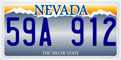 NV license plate 59A912