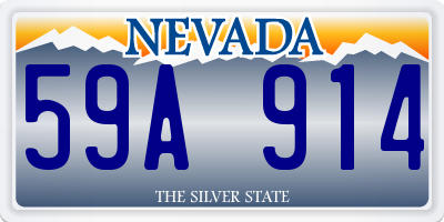 NV license plate 59A914