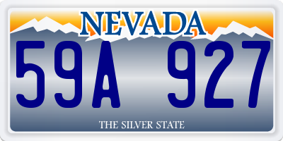 NV license plate 59A927