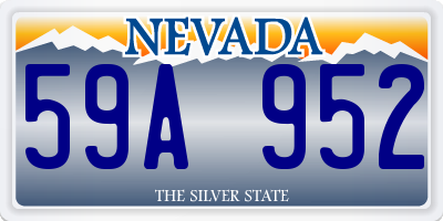 NV license plate 59A952