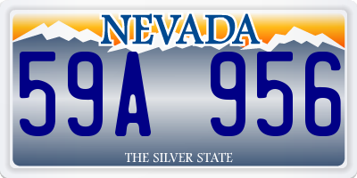 NV license plate 59A956