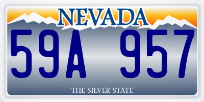 NV license plate 59A957