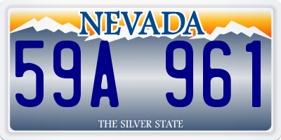 NV license plate 59A961