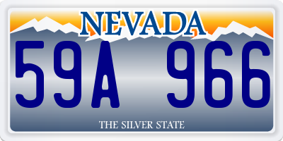 NV license plate 59A966