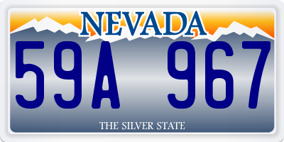 NV license plate 59A967