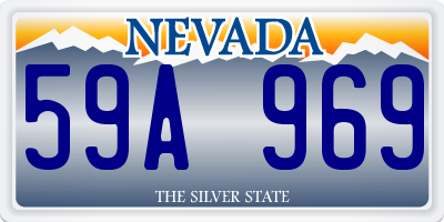 NV license plate 59A969
