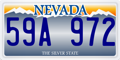 NV license plate 59A972