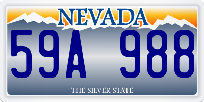 NV license plate 59A988