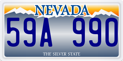 NV license plate 59A990