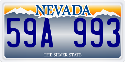 NV license plate 59A993