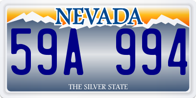 NV license plate 59A994