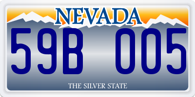 NV license plate 59B005