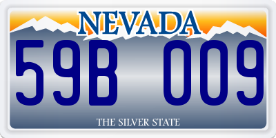 NV license plate 59B009