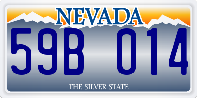 NV license plate 59B014