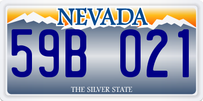 NV license plate 59B021
