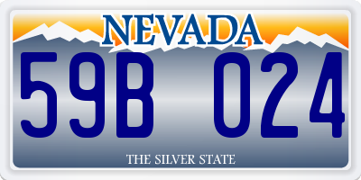 NV license plate 59B024