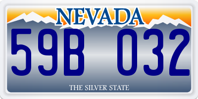NV license plate 59B032