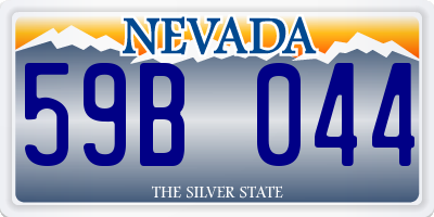 NV license plate 59B044