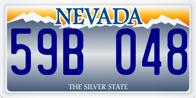 NV license plate 59B048