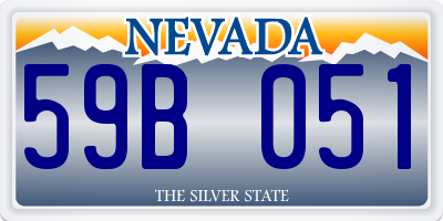 NV license plate 59B051