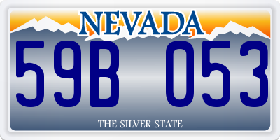 NV license plate 59B053