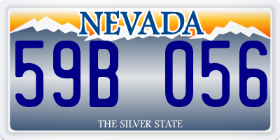 NV license plate 59B056