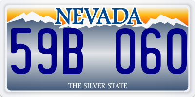 NV license plate 59B060