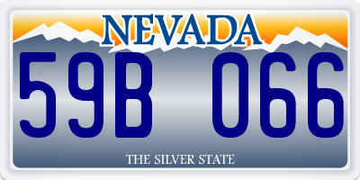 NV license plate 59B066