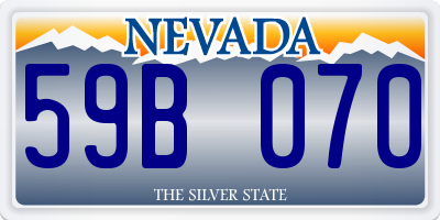 NV license plate 59B070