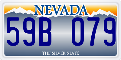 NV license plate 59B079