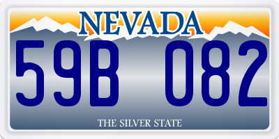 NV license plate 59B082