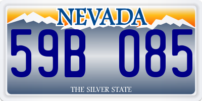 NV license plate 59B085