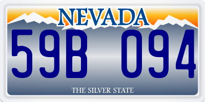NV license plate 59B094