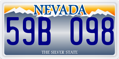 NV license plate 59B098
