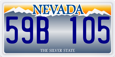 NV license plate 59B105