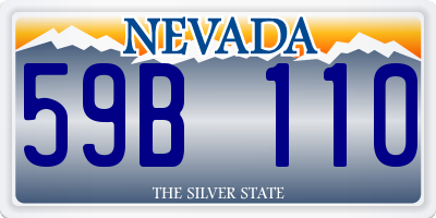 NV license plate 59B110