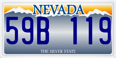 NV license plate 59B119