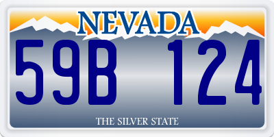 NV license plate 59B124